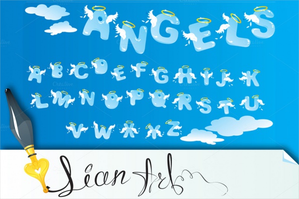 Angel Funny Alphabet Font