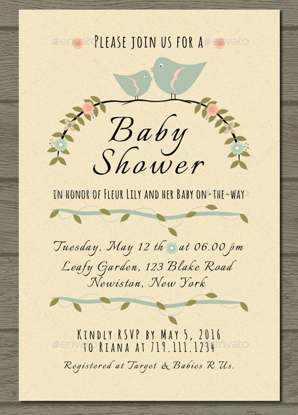 Baby Shower Card Invitation