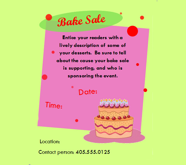 Free Bake Sale Template from images.freecreatives.com