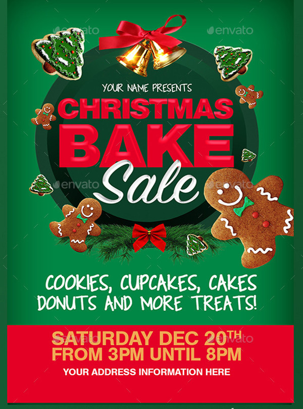 Bake Sale Flyer for Christmas