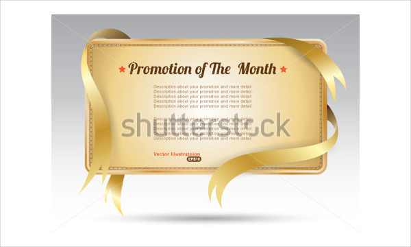 Banner Promotion Gold Ribbon Design