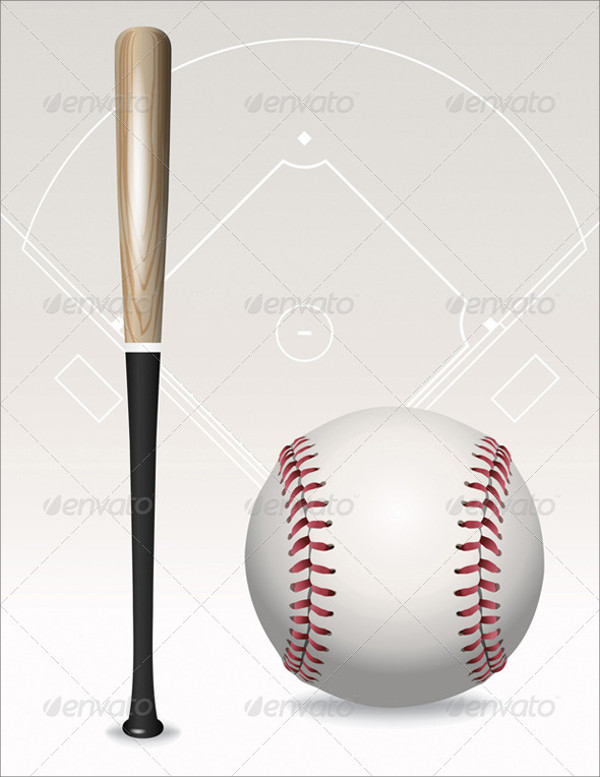 Baseball Bats and Balls Vector