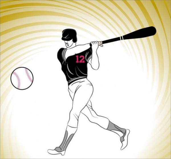 Baseball Player Silhouette Vector