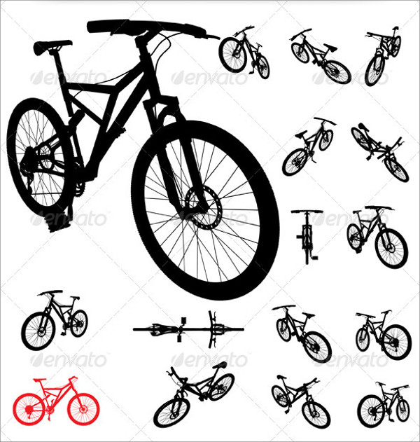 Bicycle Silhouette Vectors