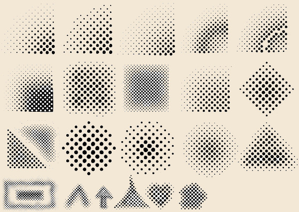 Black & White Halftone vector