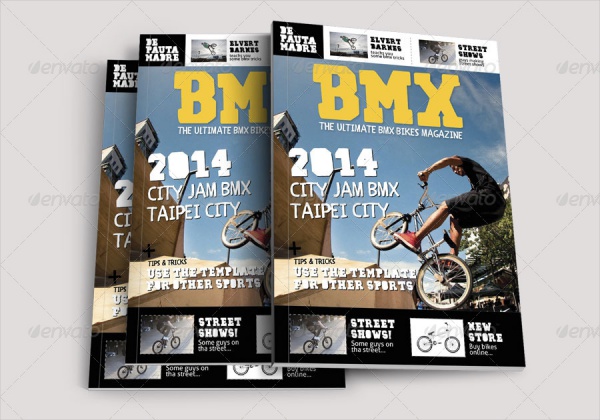 Bmx Bikes Sports Magazine Template