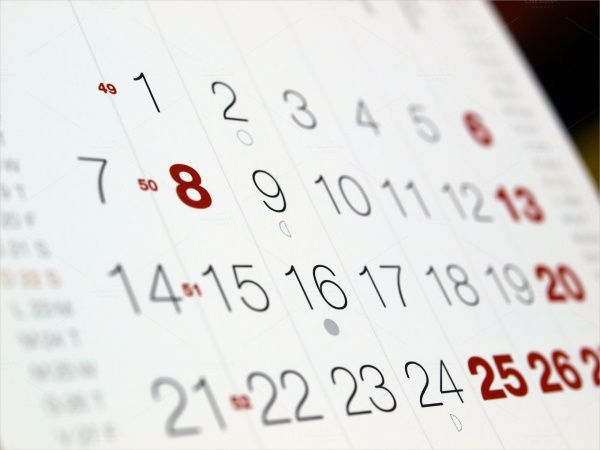 Bookmark event Calendar Design