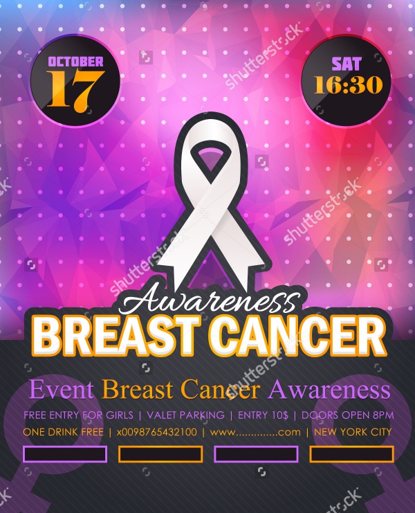 Cancer Fundraiser Flyer Template 