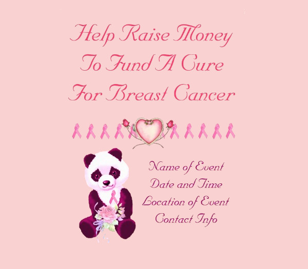 Breast Cancer Panda Bear Flyer