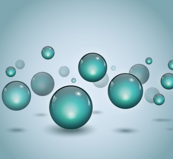 Bubbles Drop Molecule Free Vector