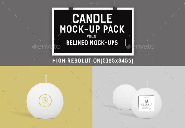 Candle Label Mock-up Pack