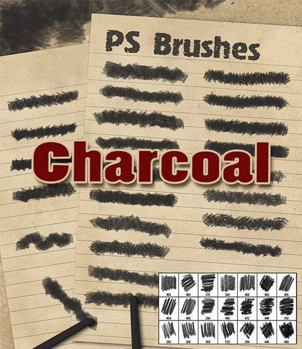 Charcoal Scattering PS Brushes