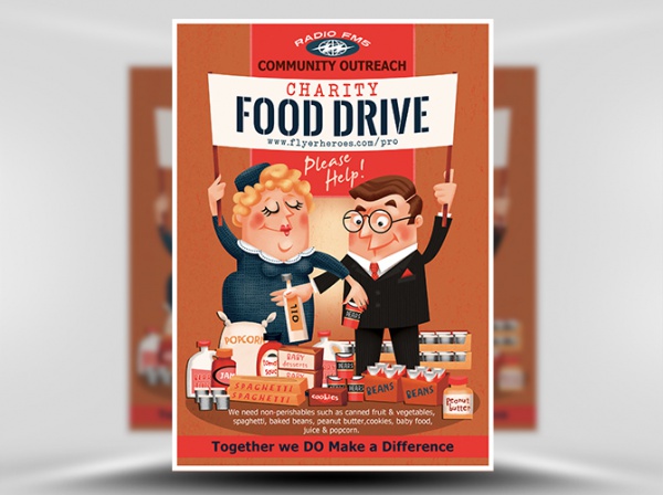 Charity Food Drive Flyer Template