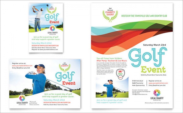 Charity Golf Event Flyer & Ad Template