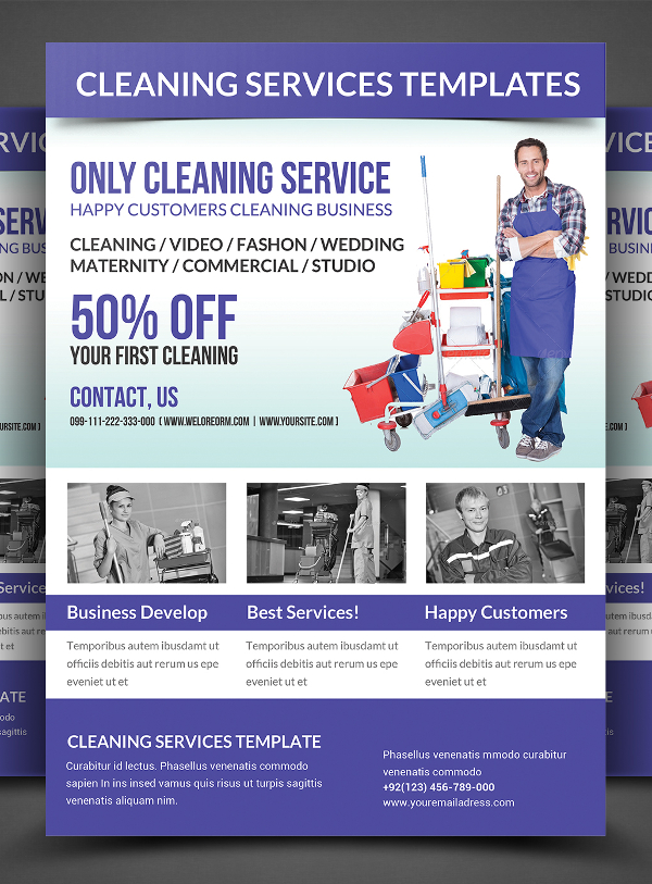 Commercial Cleaning Services Flyers