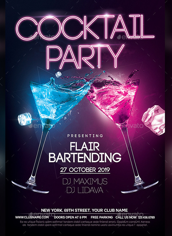 Cocktail Event Free Psd Flyer Template Free Psd Templates | My XXX Hot Girl