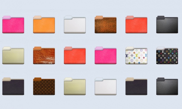 Colorful Leather Folder Icons