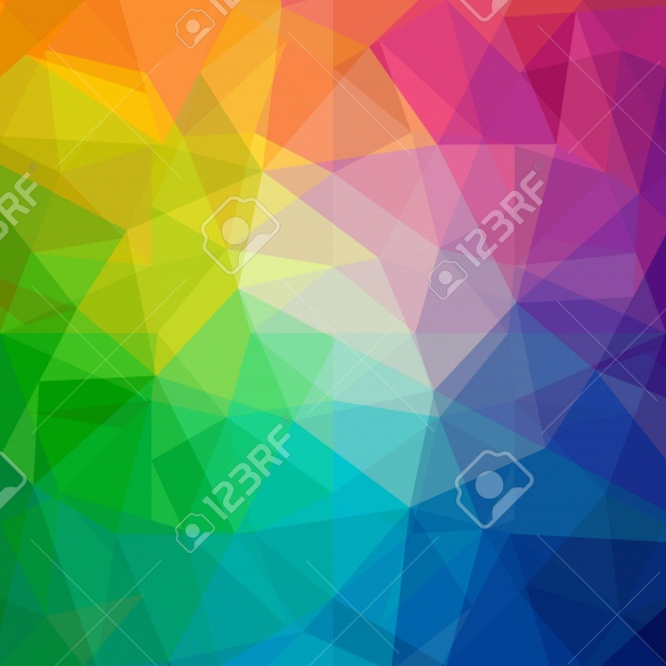 Colorful Polygonal Rainbow Texture