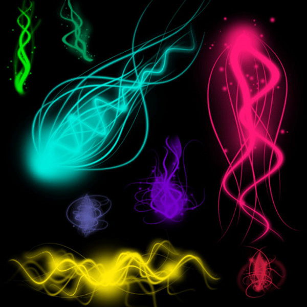 Colorful Wired Glow Brushes