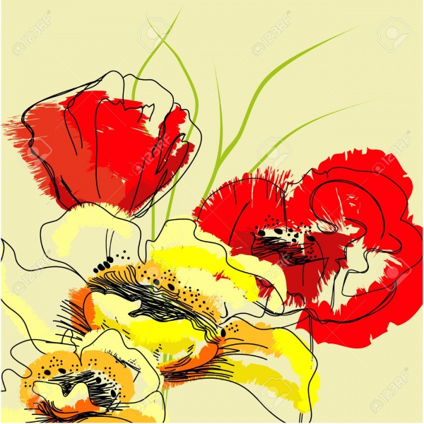 Cool Colorful Flower Illustration