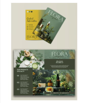 Cosmetics Bifold Brochure Design