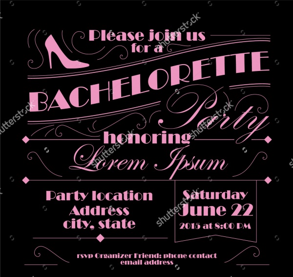 Creative Bachelorette Party Invitation