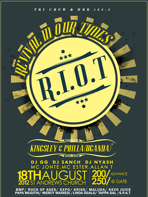 Customizable Riot concert flyer