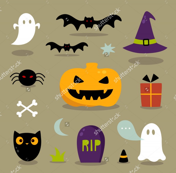 Cute Vector Ghost Icons
