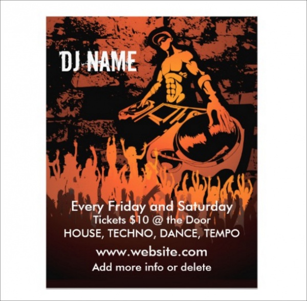 DJ Fiery Concert Music Flyer
