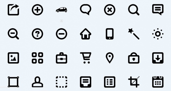 Dark Lined Mini Icons