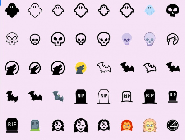 Dark Shaded Ghost Icons