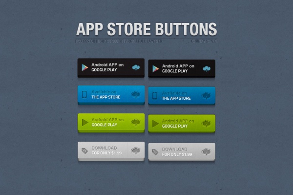 Delicious App Store Chunky Buttons