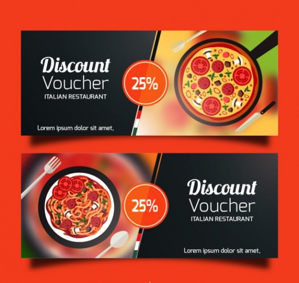 Discount Vouchers Promotional Banners