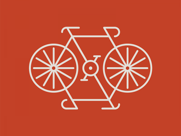 Double Bike Outlined vector