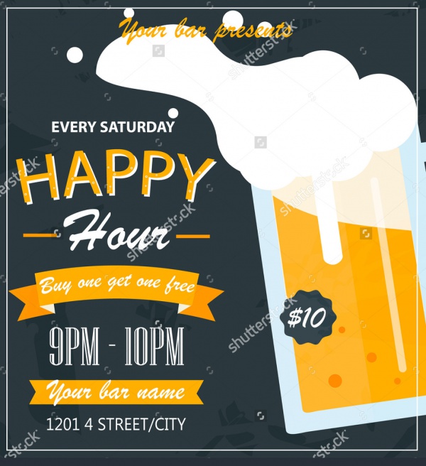 Free 17 Happy Hour Flyer Templates In Psd Vector Eps