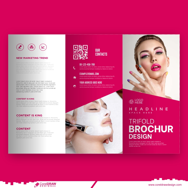 Download Trifold Brochure Cosmetic Template Design