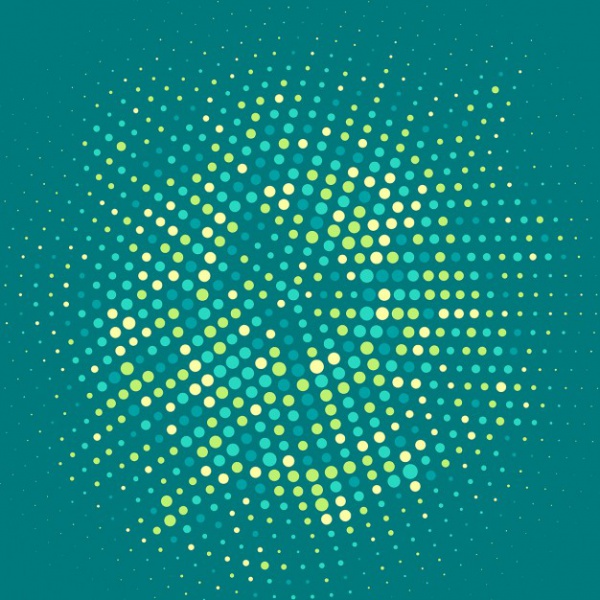 Dynamic Halftone Dots Vector