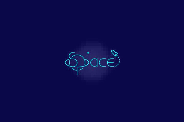 Editable Negative Space Logo