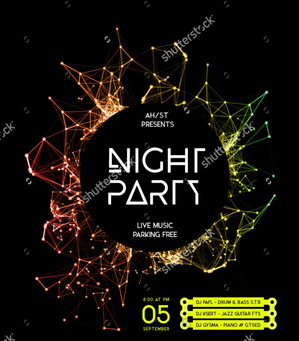 Electro Night Flyer Template