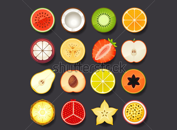 Elegant Fruit Icons Pack