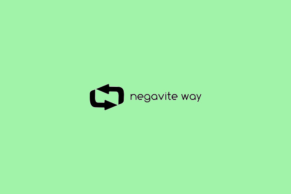 Elegant Negative Path Logo