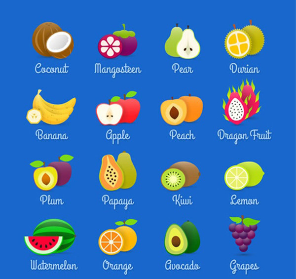 Exquisite Fruit Icon Vector