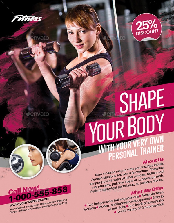 Colorful Modern Fitness Flyer