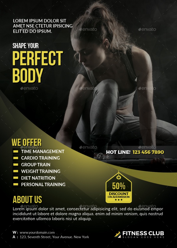 gym flyer ai free download - personal training flyer - Urbanbrush