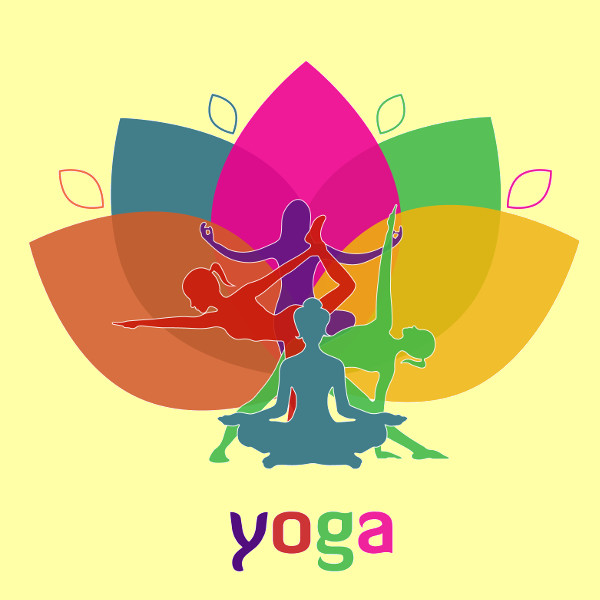 Floral Design Yoga Vector