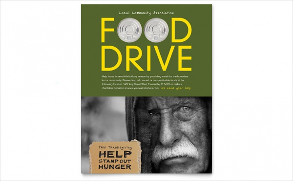 Food Drive Fundraiser Flyer Template