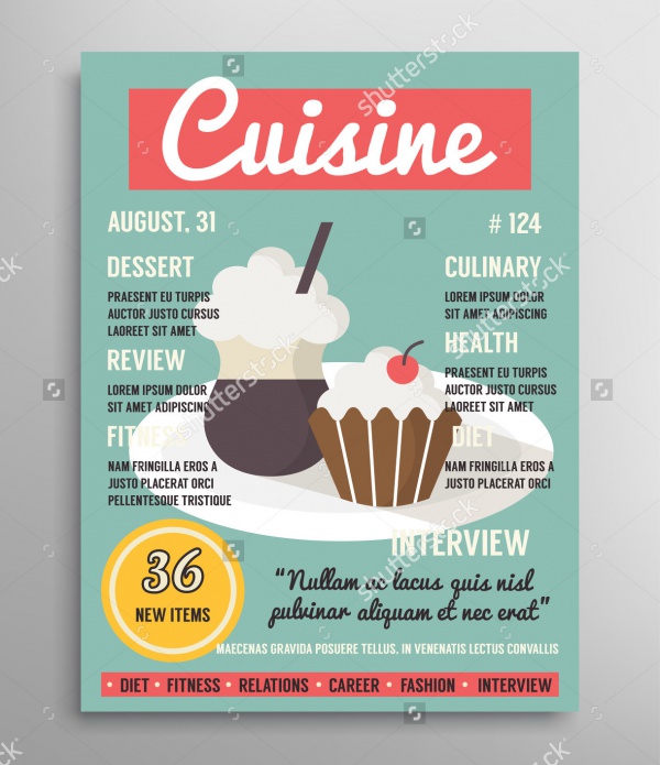 Food Magazine Cover Template