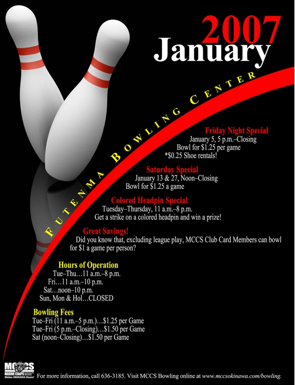 Free Bowling Flyer Template