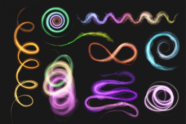 Glowing Lines Photoshop Brushes