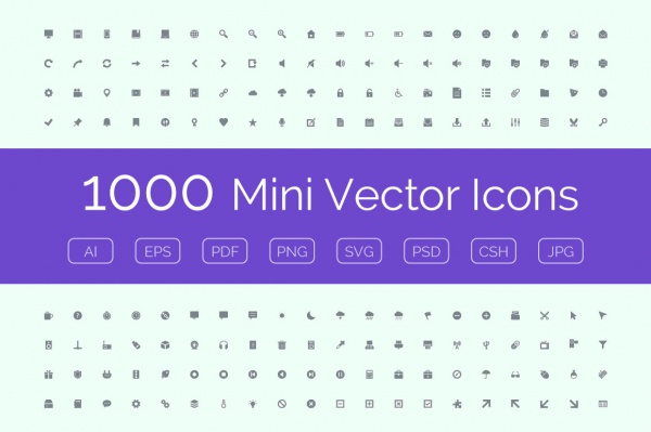Glyphs Mini Vector Icon Set